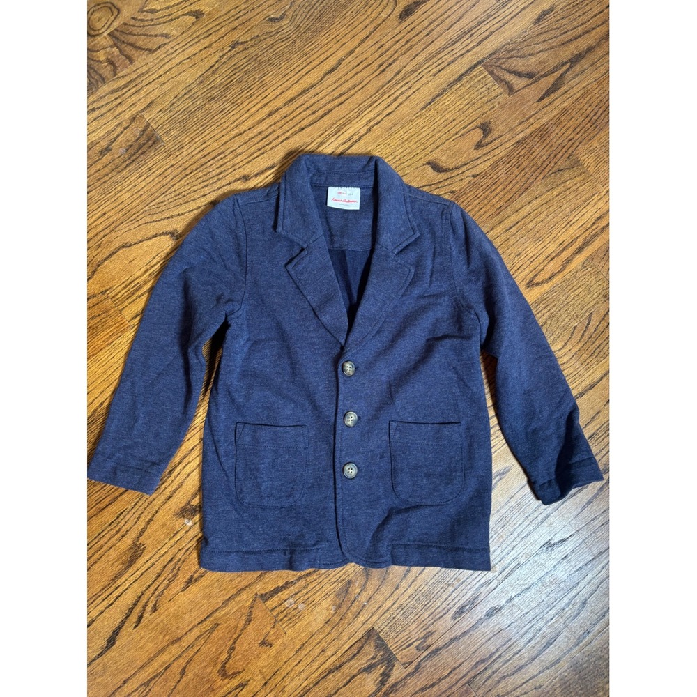 Hanna Andersson Jersey Knit Blazer Kids 4 Navy School Picture Day